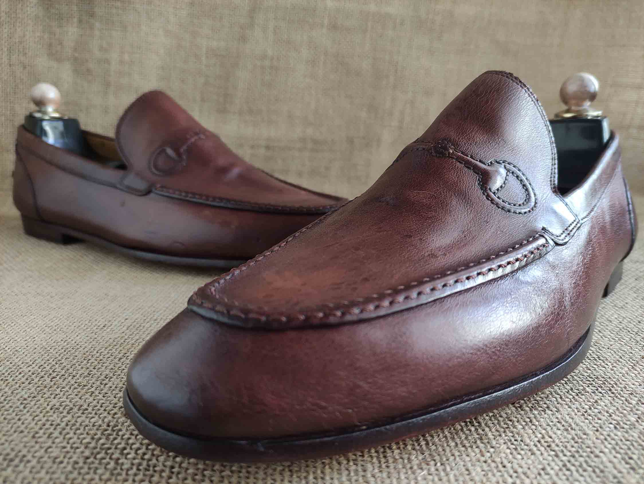 Gucci Burgundy Horsebit Loafers Vintage Shoes