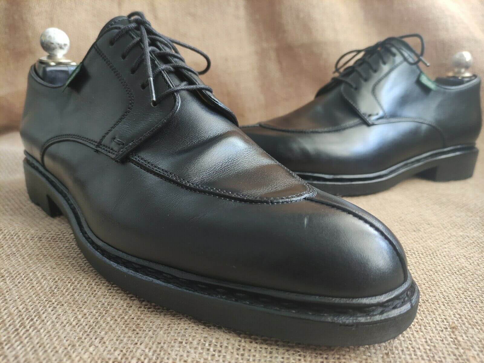 Paraboot Avignon Men's Black Genuine Leather Derby Shoes Size UK 8 ...