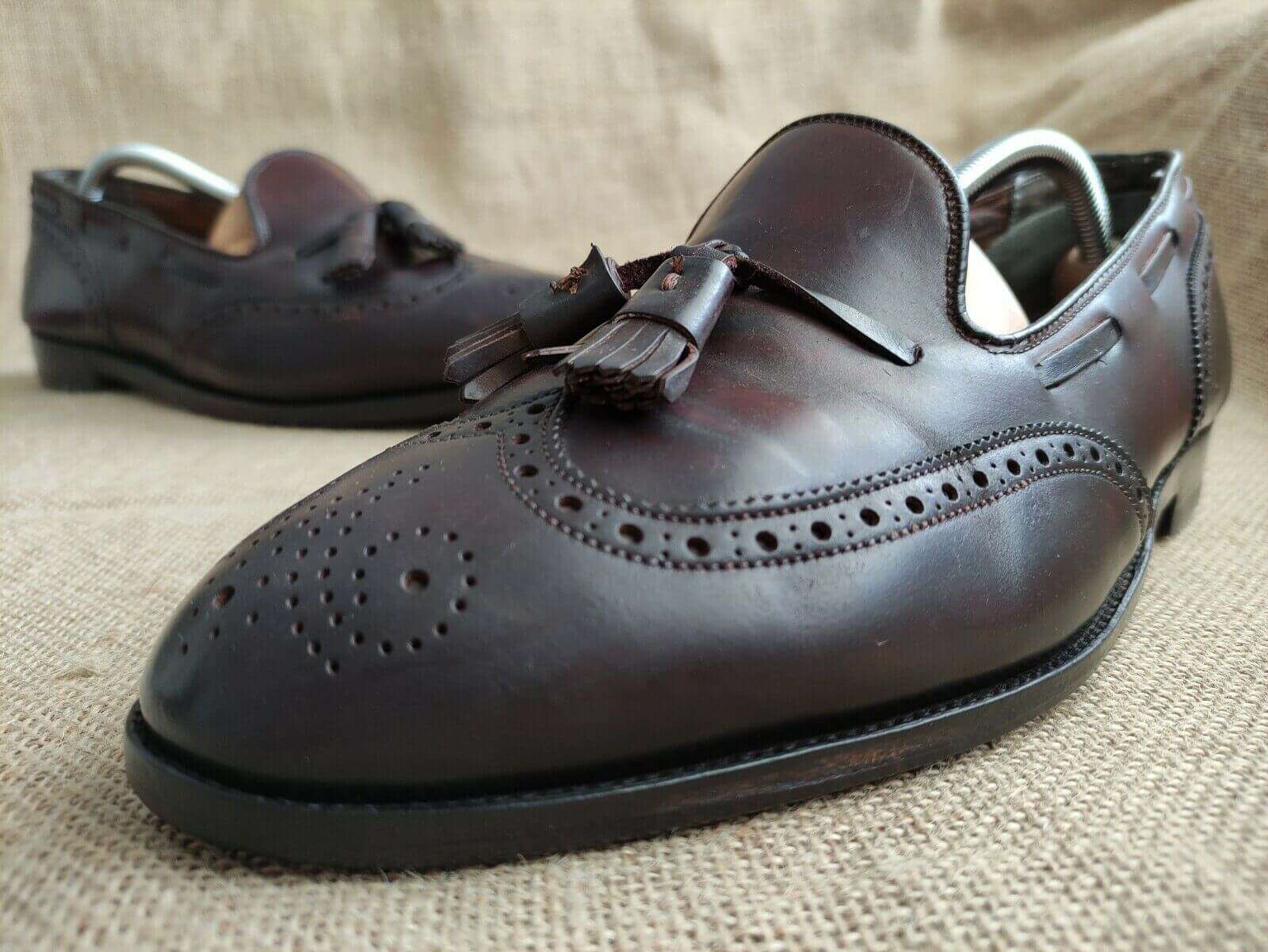 Shell cordovan sales tassel loafers