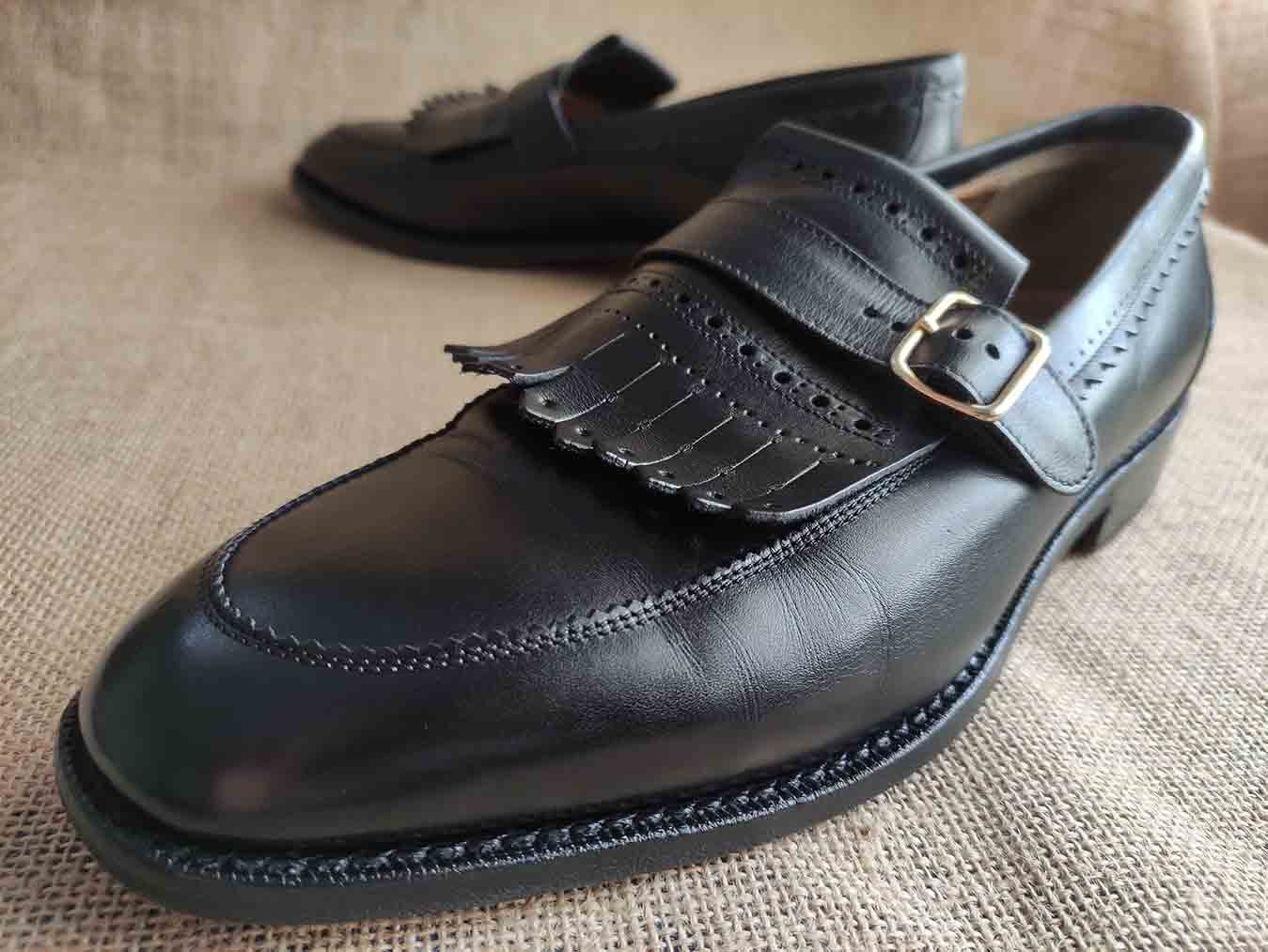 Saint Laurent Mens Loafers Black Leather Shoes